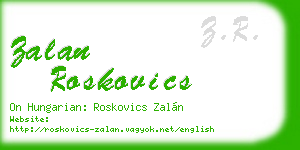 zalan roskovics business card